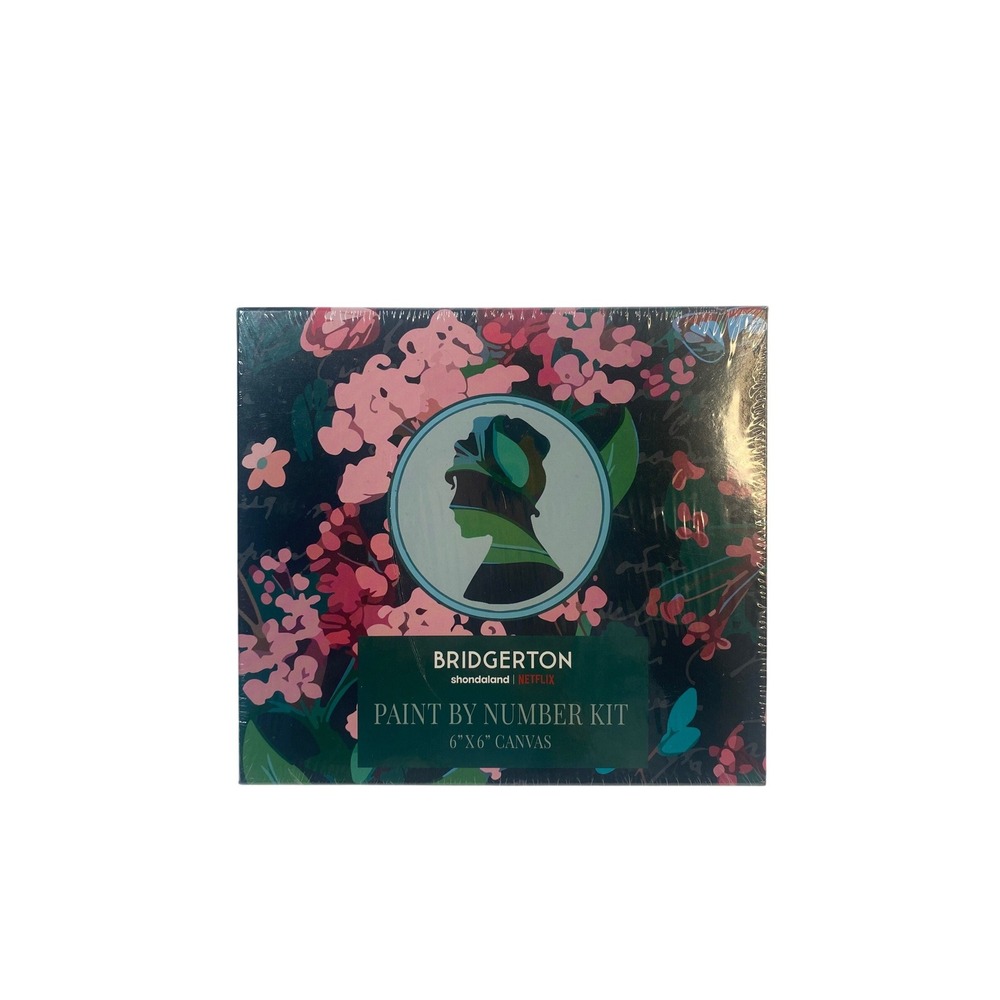 Bridgerton Paint By Number Kit Unisex OS 6x6 Canvas Floral Silhouette NEW